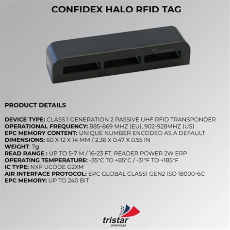 confidex halo rfid tag|Rfid Tags Tristar Americas Confidex Halo.